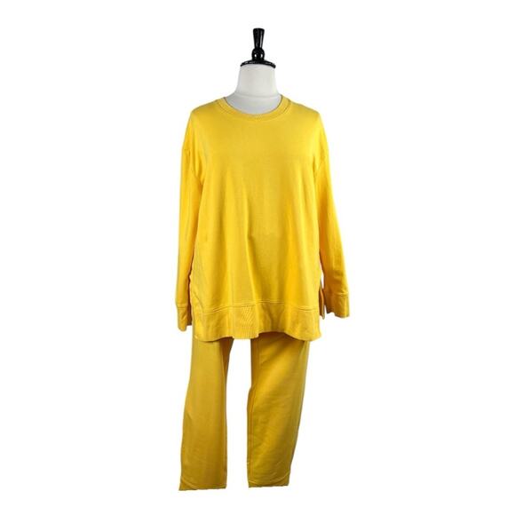 Daily Ritual Jogger Sweatshirt Set Terry Cotton Modal NEW Women Size XL/XXL - Picture 4 of 16